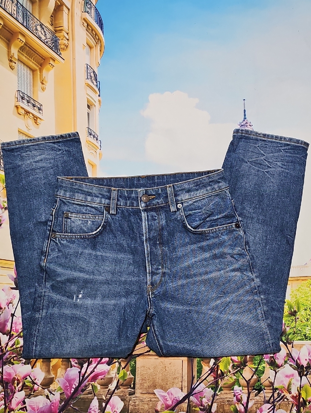 6397 Dark Blue High Rise Jeans‎ Button Fly Size 26